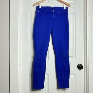 7 For All Mankind - Cobalt Blue Skinny Jeans - Size 29